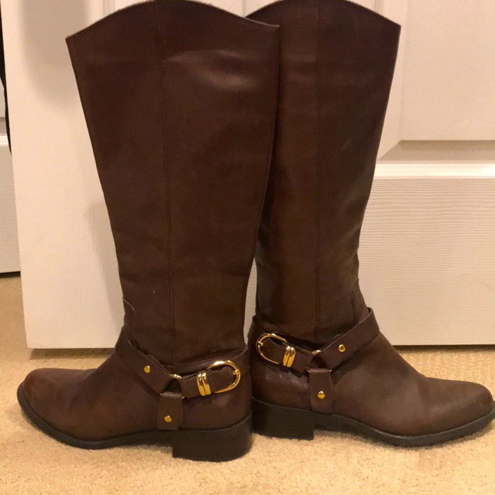 Franco Sarto brown leather boots
